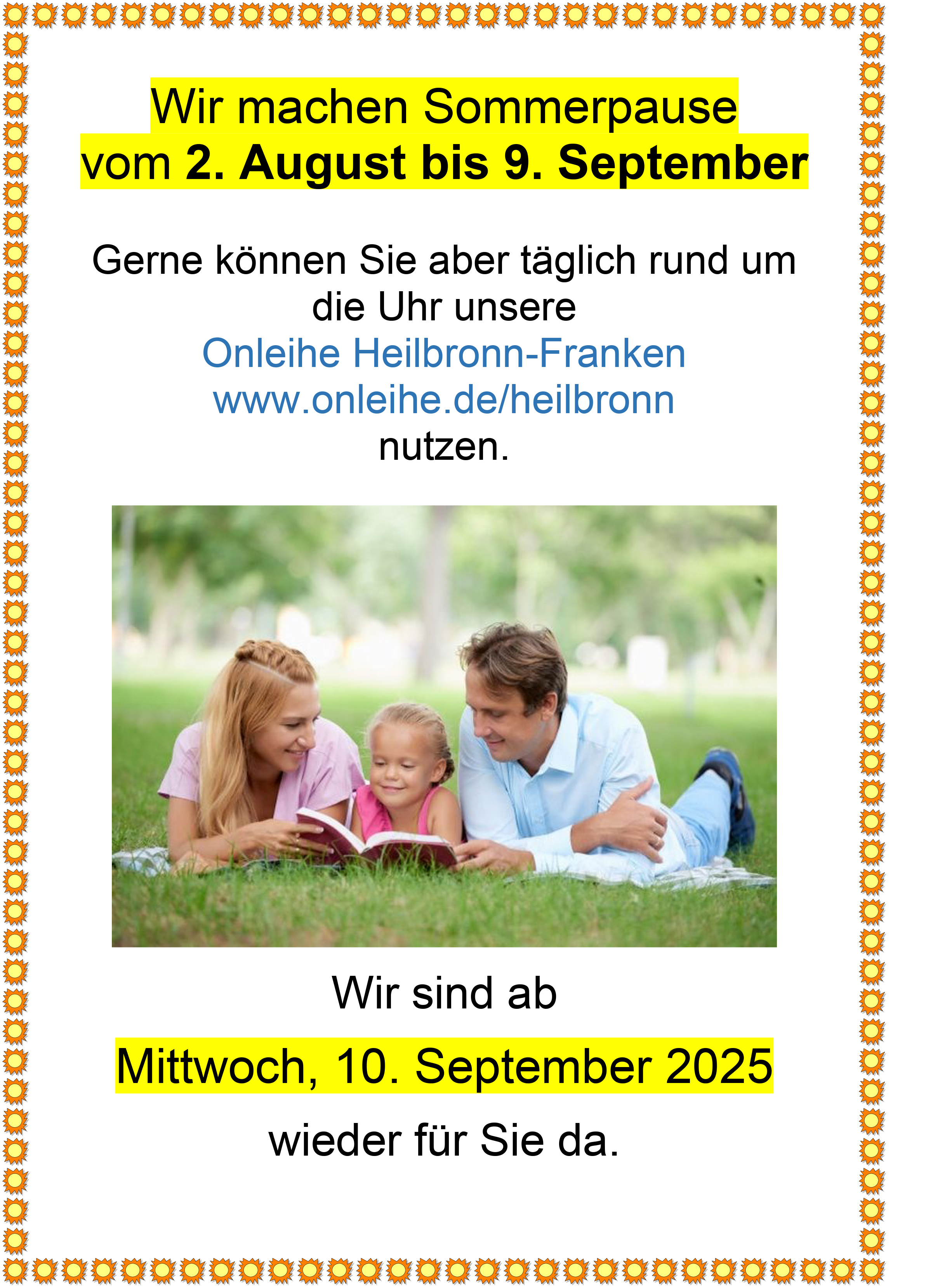 Sommerferien 2025 fuer Katalog